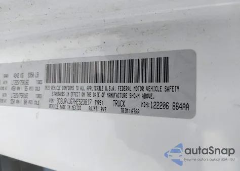 2017 Ram Promaster 3500 Cargo Van High Roof 159 Wb Ext z USA, uszkodzony, nr VIN 3C6URVJG7HE523817